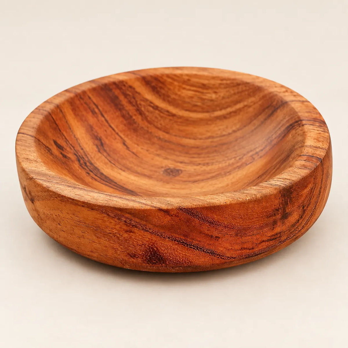 KailCraft Natural Wooden Bowl – Handcrafted Kail Wood Serving & Décor Bowl